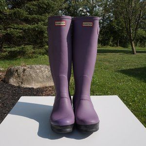 Purple/Black Matte Hunter Tall Boots